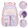 Multifunktionaler Schulrucksack für Kinder der Klassen 4-6 in Pink-Violett