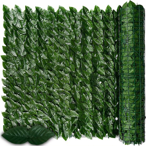 Schattiernetz für Zaun - KÜNSTLICHE HECKE Ivy GRÜNE WANDBALKON