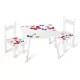  Kindertisch + 2 Stühle Schmetterlingsdruck