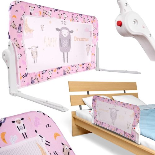  Sicherheitsgeländer für Bett Ikonka 94 x 48,5 cm, Rosatöne