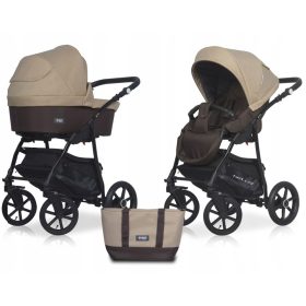   BELLA Riko Basic 2in1 Kinderkinderwagen, AUFGEBLASENE RÄDER, WARMTASCHEN-SET