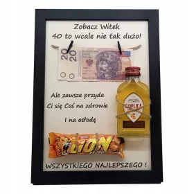    GESCHENK FÜR 30 40 50 60 70 GEBURTSTAG RAHMEN Plakette mit Gravur groß schwarz