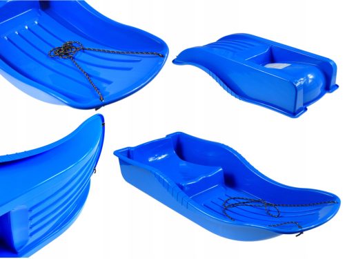  Schlitten mit Rückenlehne, tiefe Rutsche mit Schnur – Blau 87 x 38 x 15 cm