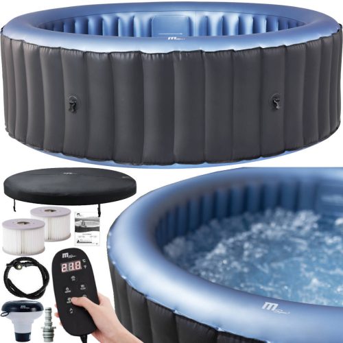Whirlpool, Garten-Whirlpool Aufblasbarer Pool mit Hydromassage rund MSpa 700 l