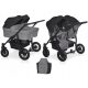  Kinderwagen für Zwillinge 2in1 SAXO Riko Basic SITZE VORNE ZWEI GONDELN
