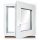 PVC-FENSTER RU Rechts 600x600 / 60x60 WEISS, VON HAND