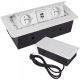  IN DER ARBEITSPLATTE VERSTECKTE STECKDOSE + 2 USB-STECKDOSE