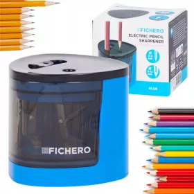  Elektrischer Spitzer, doppelt, mit Fichero-Behälter