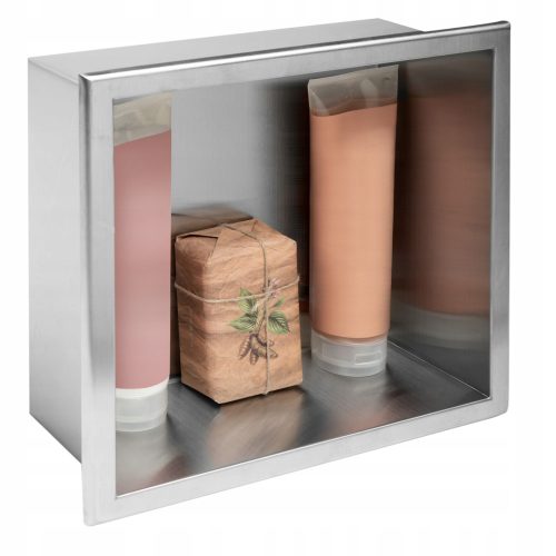 Badezimmerregale MONTIERTES BADEZIMMERREGAL 30x30 STAHLBÜRSTE - REA