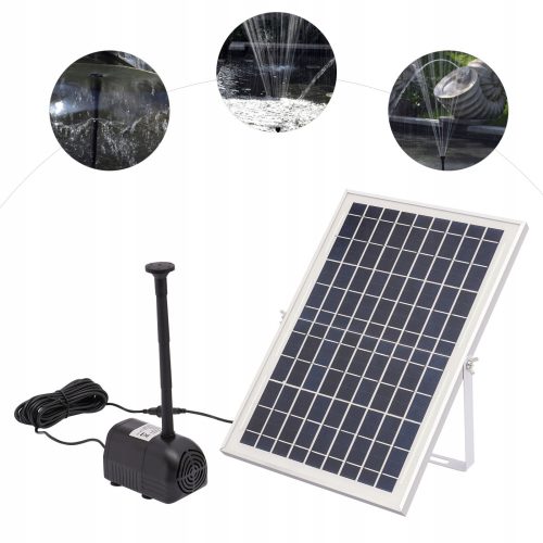 10W SOLARWASSERPUMPE BRUNNEN 2M 1000L/H