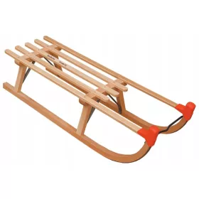  Robuster, lackierter Holzschlitten von Yaro, 90 cm
