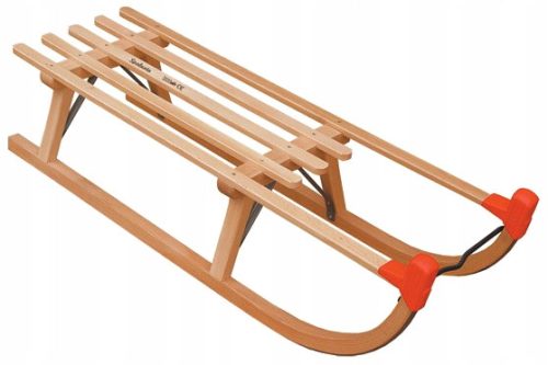  Robuster, lackierter Holzschlitten von Yaro, 90 cm