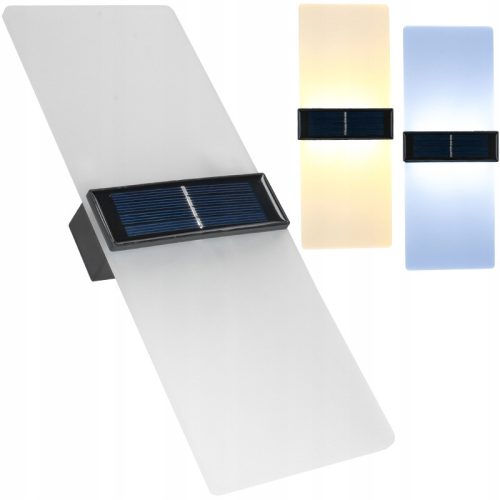  Gartenwandleuchte Decorya weiß, schwarz, integrierte 1-W-LED-Quelle