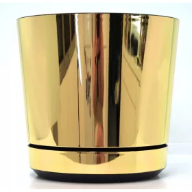  Blumentopf 31 x 32,5 cm, Kunststoff, gold