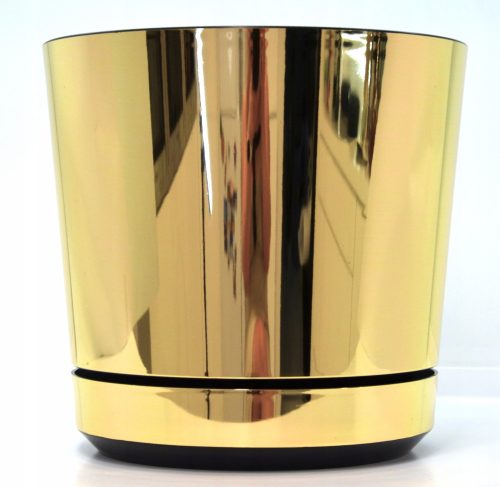  Blumentopf 31 x 32,5 cm, Kunststoff, gold