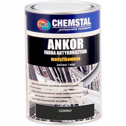 CHEMSTAL Ankor Korrosionsschutzfarbe schwarz 10 l