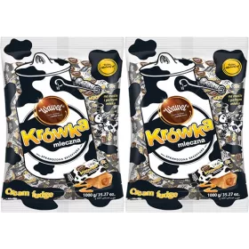 WAWEL KRÓWKA MLECZNA: 1KG Milchkaramellbonbons Doppelpack