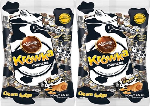 WAWEL KRÓWKA MLECZNA: 1KG Milchkaramellbonbons Doppelpack