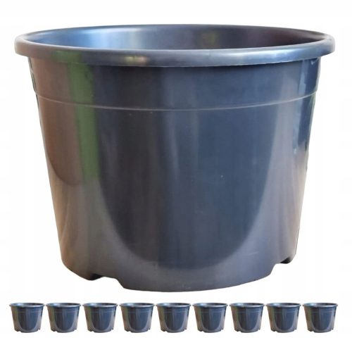 Töpfe und Pflanzgefäße für den Außenbereich und den Garten Blumentopf DonKwiat 42 cm x 42 x 30 cm Durchmesser 42 cm Kunststoff schwarz