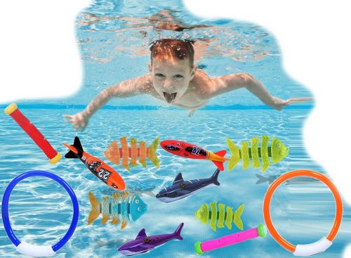 GROSSES SET POOLWASSERSPIELZEUG, ROHRE, TAUCHERSPIELZEUG 5380