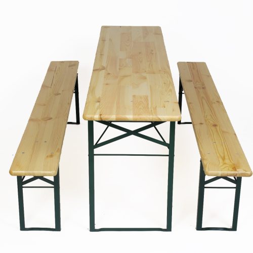 Ein Satz Garten- und Terrassenmöbel ELKAR Holz-Gartenmöbel-Set, 3-teilig.