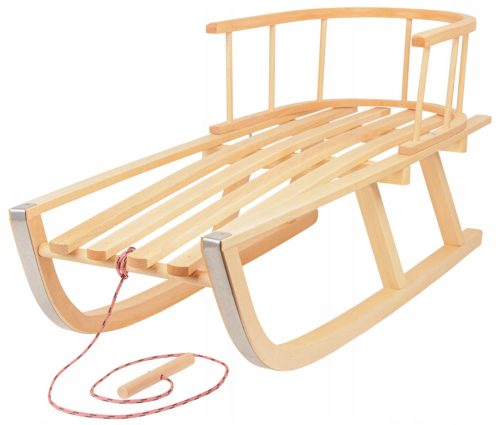  Traditioneller Holzschlitten PRIMEGARDEN HOLZSCHLITTEN MIT RÜCKENLEHNE