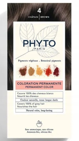 PHYTO Color Farbe 4 Kasztan - natürliche Haarfarbe ohne Ammoniak und Silikone