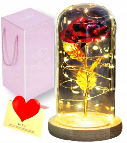 EWIGE ROSE IM GLAS, GLÜHENDES WEIHNACHTSGESCHENK
