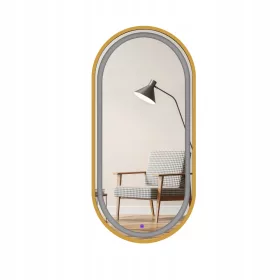 Ovaler Goldspiegel 60/95 cm LED mit Sandkasten und Schalter