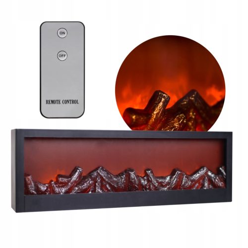 Wandkamin ohne Heizfunktion, elektrisch MODERNER ELEKTRISCHER KAMIN LED DEKORATION schwarz 0 W 60 x 20 x 10 cm