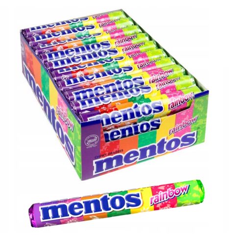Mentos Rainbow – Fruchtige Kaubonbons in einer magischen Tüte, 37,5 g x 20 Stück