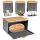 Brotkasten Karl Hausmann Vinto einteiliger Brotkasten, Braun- und Beigetöne, Grau- und Silbertöne, Stahl + Set Küchenbehälter aus STAHL mit Bambusdeckel, 3-tlg.