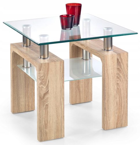  Halmar Diana H quadratische Bank 60 x 60 x 55 cm Sonoma-Eiche