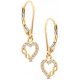  WUNDERSCHÖNE GOLD-OHRRINGE MIT HERZEN UND UNENDLICHKEIT 14KT 585