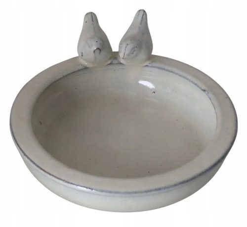  Vogeltränke, Creme, Keramik, 29 cm