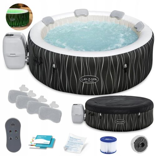 Whirlpool, Garten-Whirlpool Aufblasbarer runder Pool mit Hydromassage Bestway 908 l