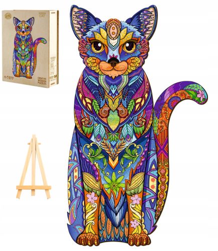  Holzpuzzle für Erwachsene, groß, 239 Teile, Katze in einer Holzkiste