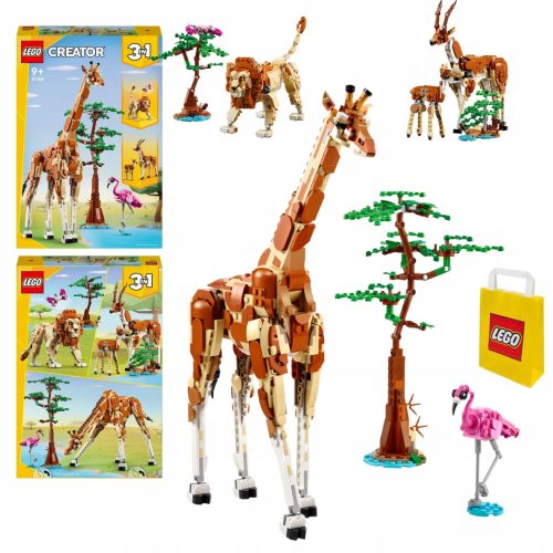  LEGO Creator 31150 Zvířata ze safari + LEGO Papiertüte 6315786 gelb 24x8x18 cm