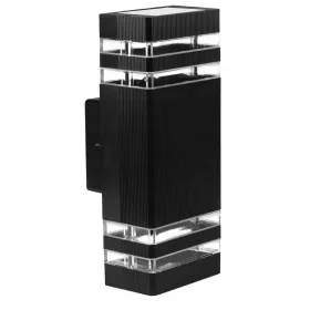    Schwarze Masterled-Gartenwandleuchte mit integrierter 12-W-LED-Quelle