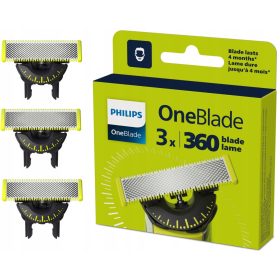    Ersatzklingen für Rasierer QP430/50 Philips One Blade 360, 3er-Set
