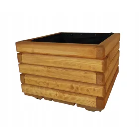    ZPD-Blumentopf 40 cm x 40 x 35 cm, Holz, Gelb- und Goldtöne