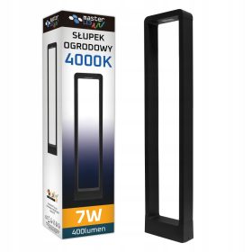  Masterled Rio rechteckiger LED-Lichtmast, 60 cm, schwarz