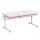  Spacetronik XD 120x60 weiß und rosa ergonomischer verstellbarer Kinderschreibtisch