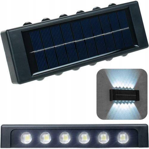  Gartenwandleuchte Decorya schwarz, integrierte 2-W-LED-Quelle