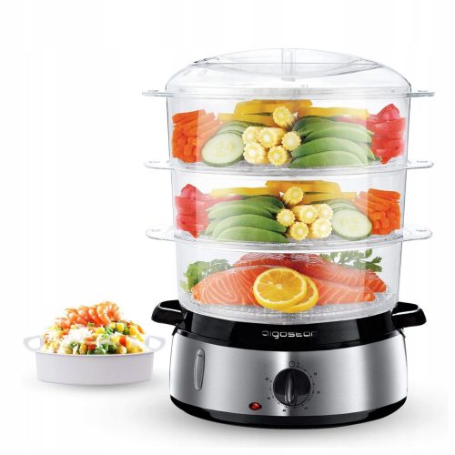  Aigostar 30INA Dampfgarer 9 l Silber/Grau 800 W