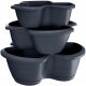  Set Prosperplast Blumentöpfe 47 x 47 x 40,5 cm, schwarz