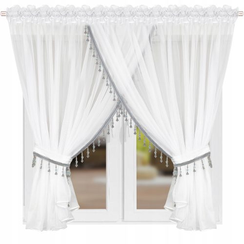 Vorhänge, Vorhänge bereit Klassischer Voile-Vorhang 400 cm x 155
