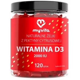   Vitamin D3 2000IU Natürliche Gummibärchen ohne Gelatine - 120 Stück von MyVita