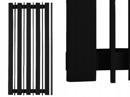  PARMA dekorativer Raumheizkörper 1400x560 718W Schwarz