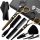  PRO BARBER Haarschneideschere Sharp + Effilierschere + Cape Gold und Schwarz Set
